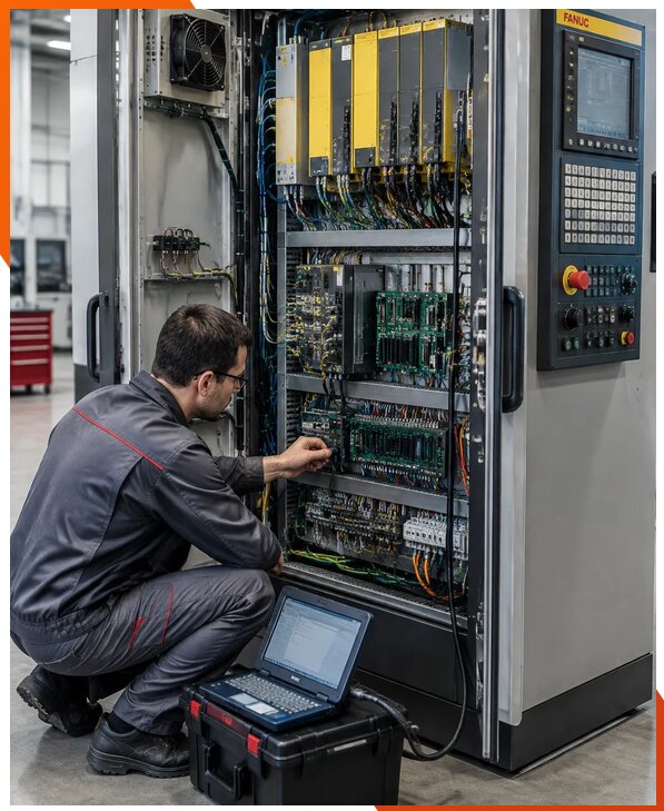 Ремонт систем ЧПУ FANUC промышленных станков в Тобольске